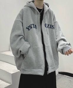 áo Khoác Nỉ Dây Kéo Ystaozis Nam Nữ Unisex Tay Rộng Ug762 – Nana House