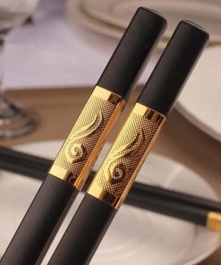 Hộp 10 đôi đũa Mạ Vàng – Hgs