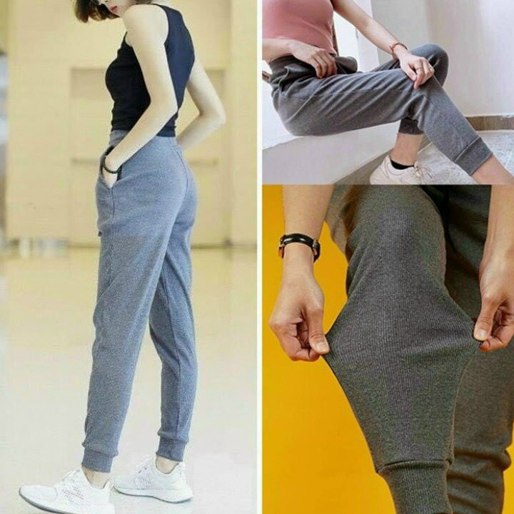 Quần Dài Nữ Jogger Thể Thao Thun Trơn – Ausa House