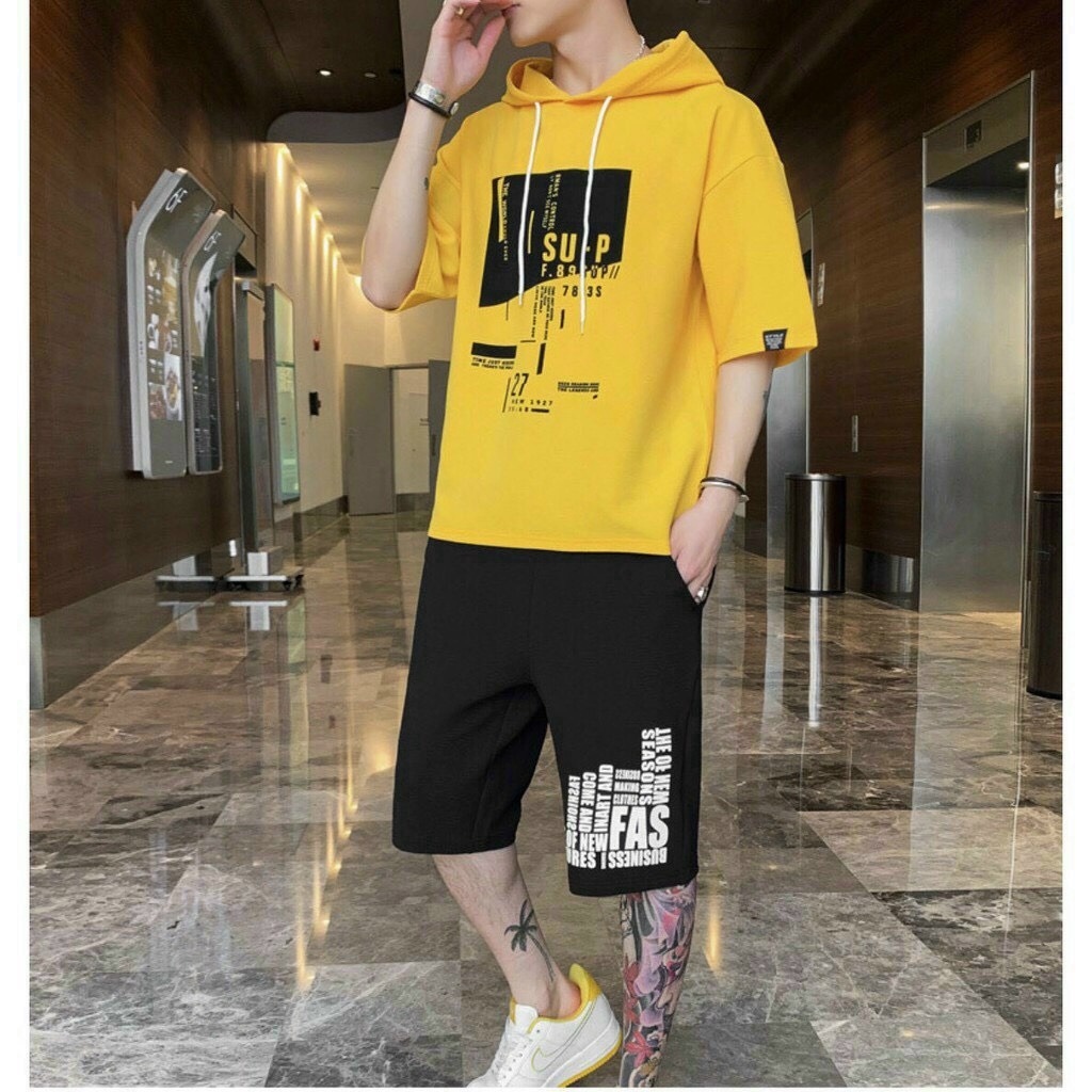 đồ Bộ Thể Thao Nam Nữ Unisex Su-p Quần Lửng Có Nón – Ausa House