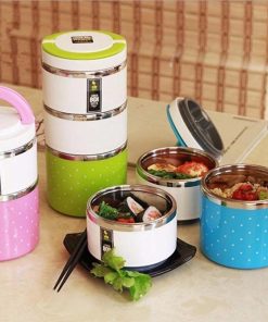 Hộp Cơm (cặp Lồng) Giữ Nhiệt 3 Tầng Cao Cấp – Hgs