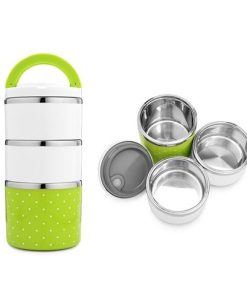Hộp Cơm (cặp Lồng) Giữ Nhiệt 3 Tầng Cao Cấp – Hgs
