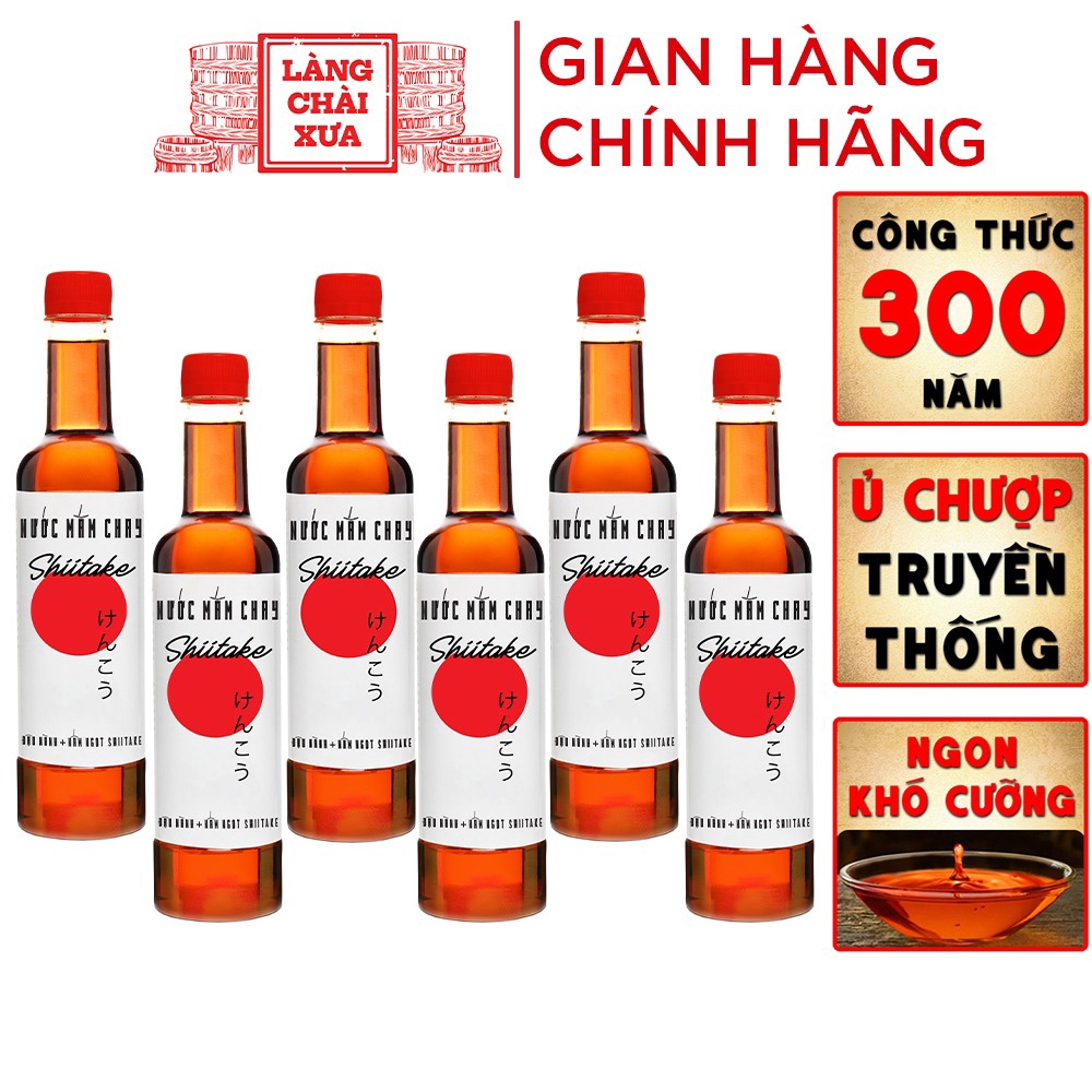 [thùng 6 Chai] Nước Mắm Chay Shiitake 525ml – Làng Chài Xưa