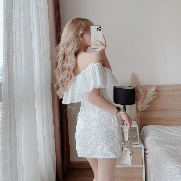 đầm Trễ Nữ Dáng Chữ A Chất Xốp Phối Voan Tơ T385 – Lisa