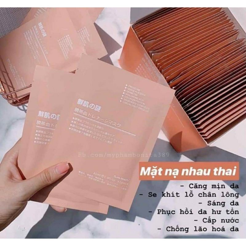 (combo 5 Miếng) Mặt Nạ Nhau Thai Cừu Mặt Nạ Cuống Rốn Nhật Bản Trắng Da Mềm Mịn Ad016-ánh Dương