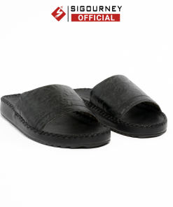 Dép Nam Quai Ngang Da Bò Thật Cao Cấp đế Khâu Chắc Chắn Dn110 -sigourney