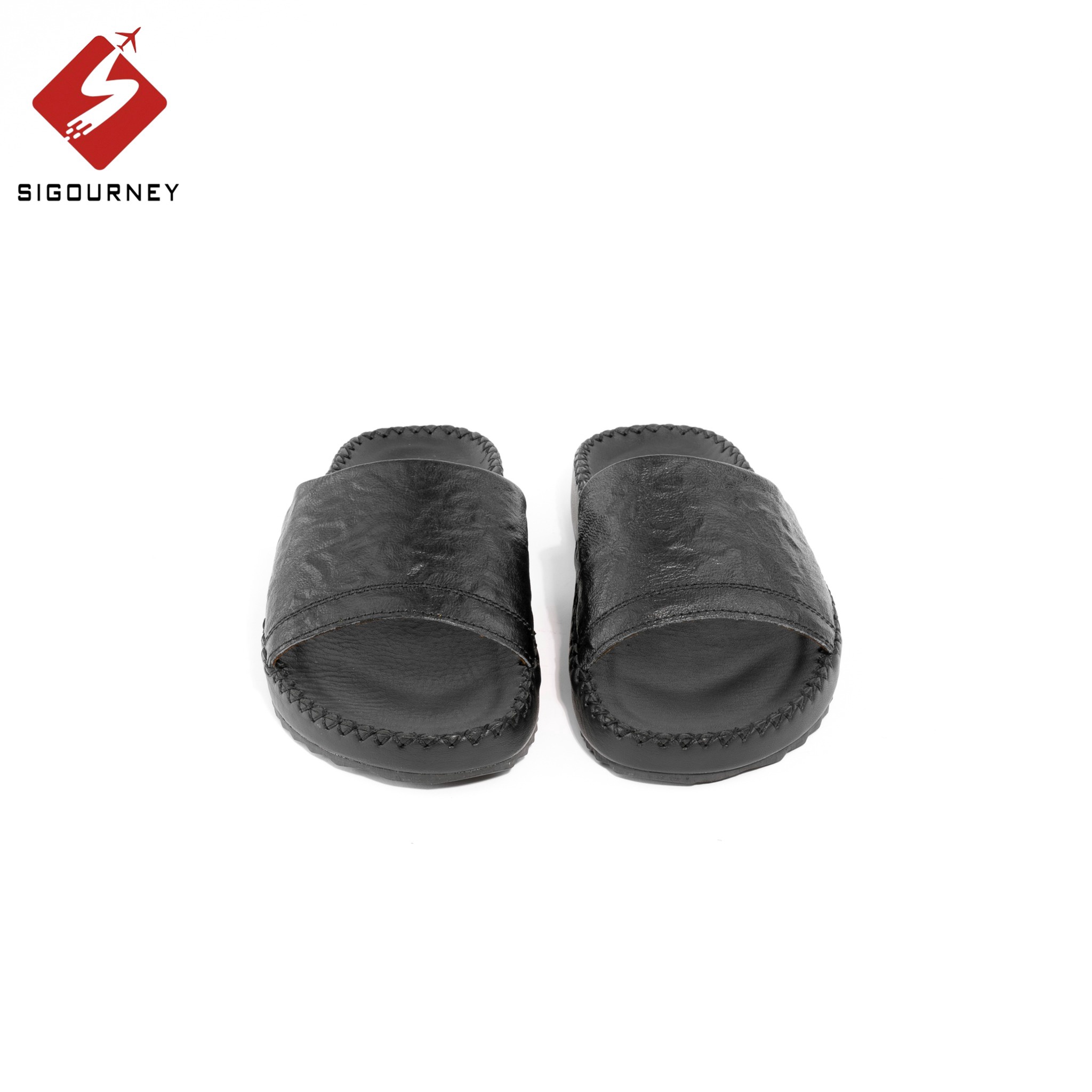 Dép Nam Quai Ngang Da Bò Thật Cao Cấp đế Khâu Chắc Chắn Dn110 -sigourney
