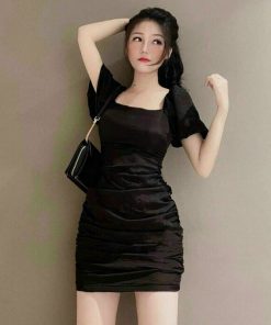 đầm Lụa Chéo ôm Body Sexy Hở Lưng V244 – Haka Mây