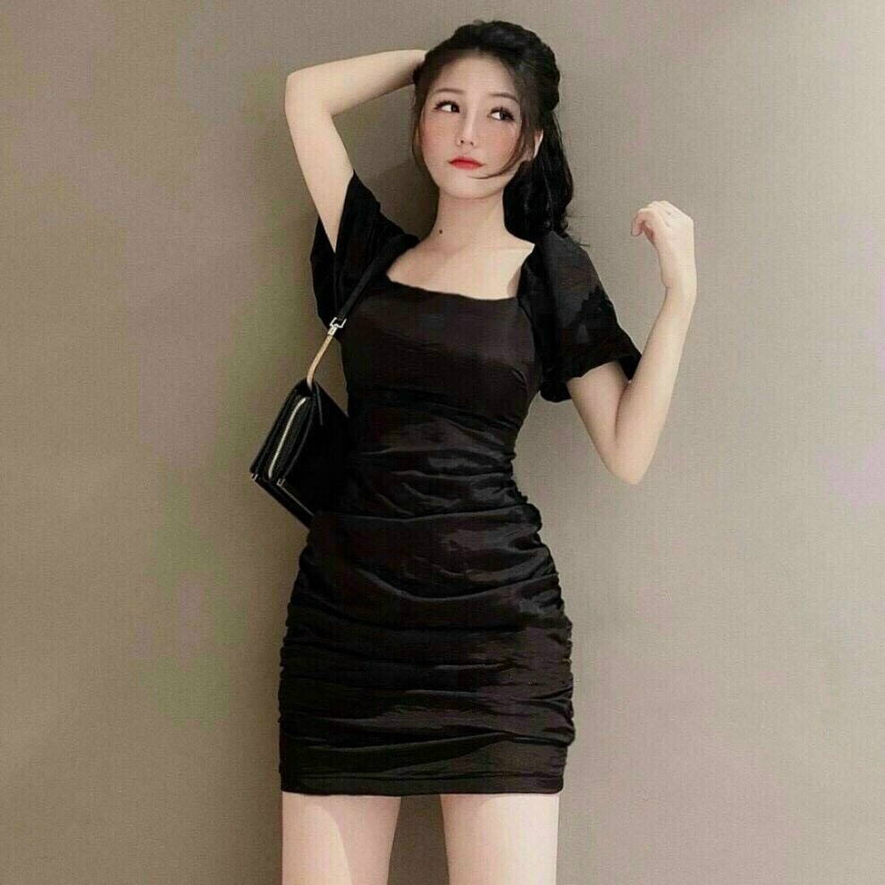 đầm Lụa Chéo ôm Body Sexy Hở Lưng V244 – Haka Mây