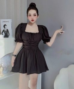 đầm Kate Cổ Vuông Chic Eo Dáng Xòe V250 – Cloudy Dress