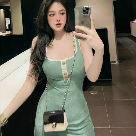 đầm Nữ ôm Body 2 Dây Dáng Dài M796 – Aine