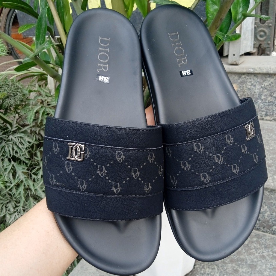 Dép Da Nam Dior Cao Cấp Màu đen – Haanh