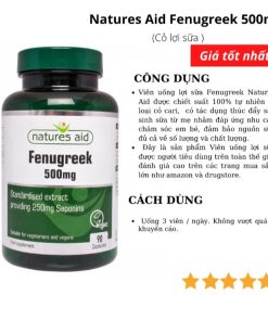 Viên Uống Lợi Sữa Chiết Xuất Cỏ Cà Ri Fenugreek – Nature’s Aid