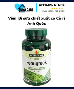 Viên Uống Lợi Sữa Chiết Xuất Cỏ Cà Ri Fenugreek – Nature’s Aid