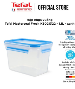 Hộp Nhựa Vuông Tefal Masterseal Fresh 1.1l Màu Xanh K3021322 – Sht House