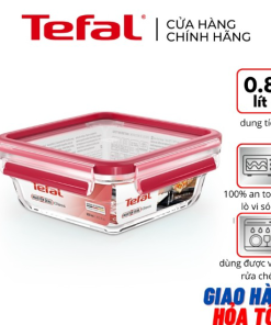 Hộp Thủy Tinh Vuông Tefal Masterseal Glass 800ml Màu đỏ N1041412- Sht House