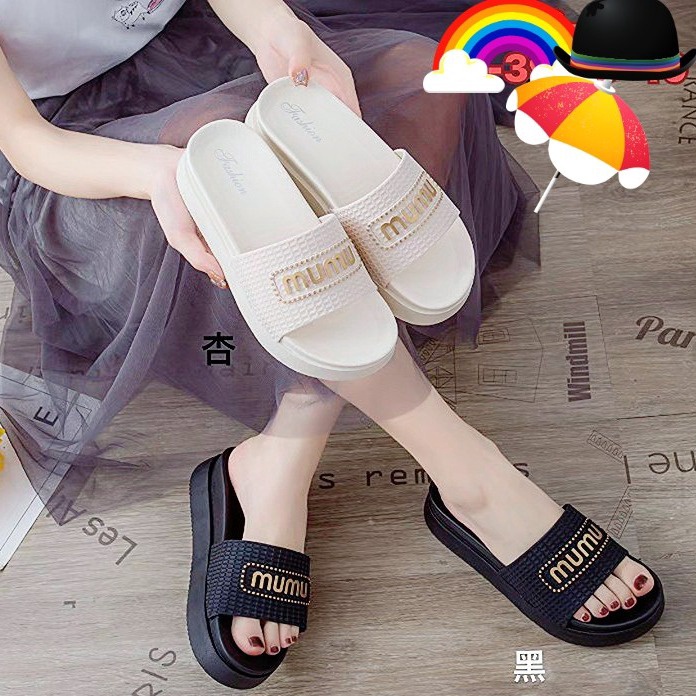 Dép Nữ Mumu Fashison Mẫu Mới ,đế Cao 5cm, Siêu êm, Lên Chân Sang Chảnh- Haanh