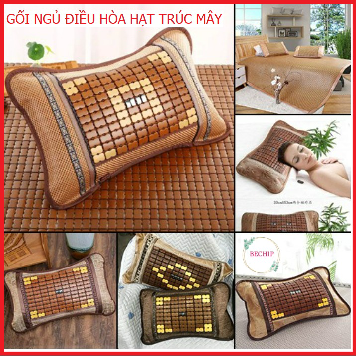 Gối Trúc điều Hòa Hạt Mây Siêu Mát, Thoáng đầu, Chống Nóng Ctb137 – Bechip