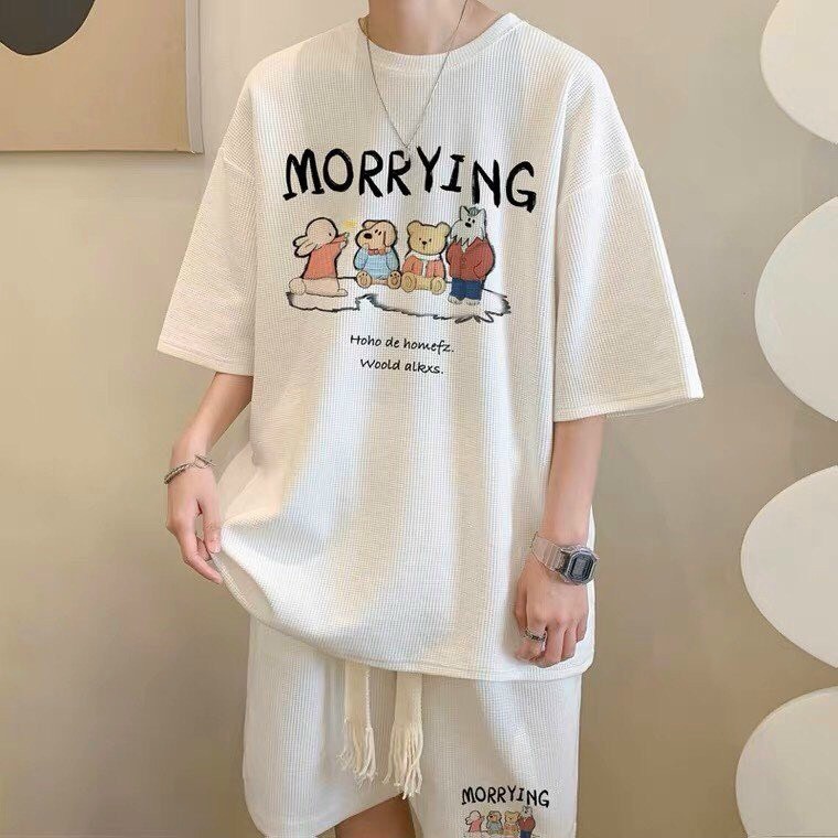 đồ Bộ Thể Thao Nam Nữ Unisex Vải Xốp Tổ Ong Morrying 2 Size- Ausa House