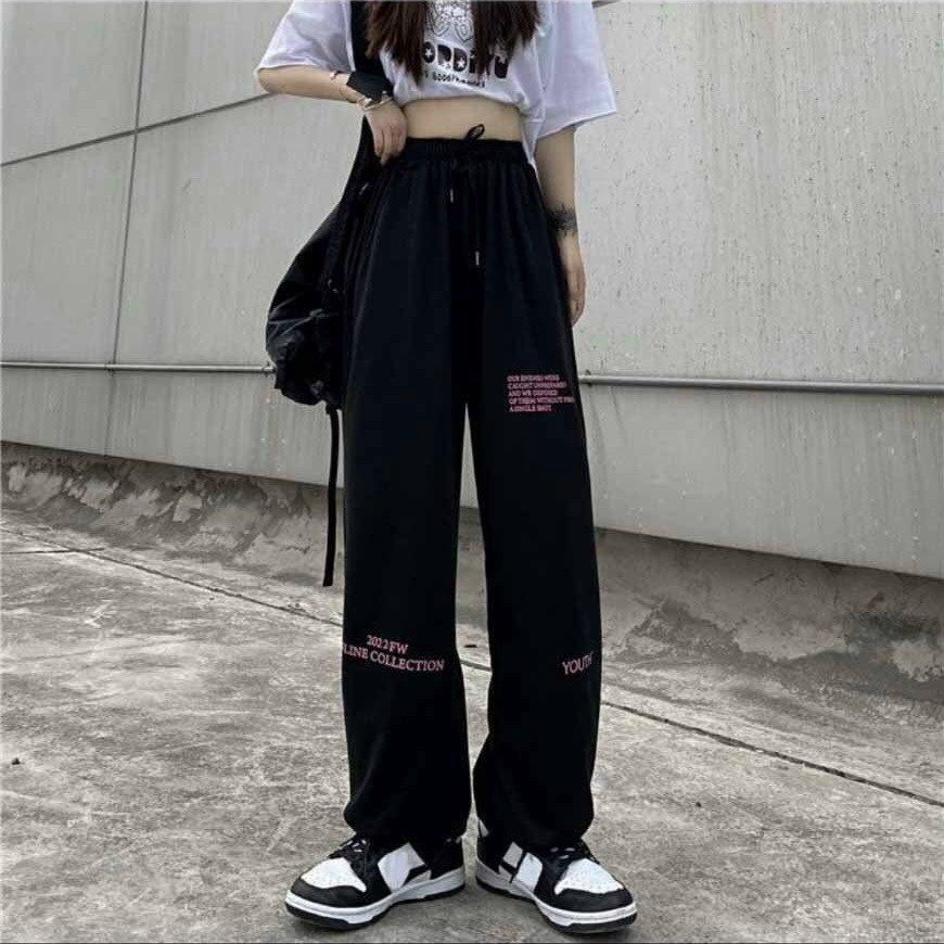 Quần Dài Nam Nữ Unisex Vải Nỉ đen Spear Youth – Ausa House
