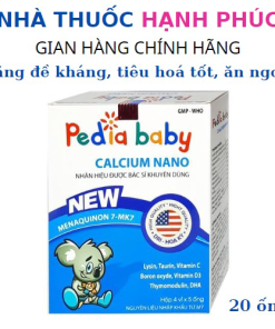 Siro ăn Ngon Pedia Baby Calcium Nano Bổ Sung Lysime Vitamin Và Khoáng Chất Hộp 20 ống – Usapharma