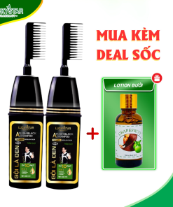 Combo 2 Gội Là đen Phủ Bạc Lucky Star 250ml Tặng Kèm 1 Lotion Bưởi 30ml