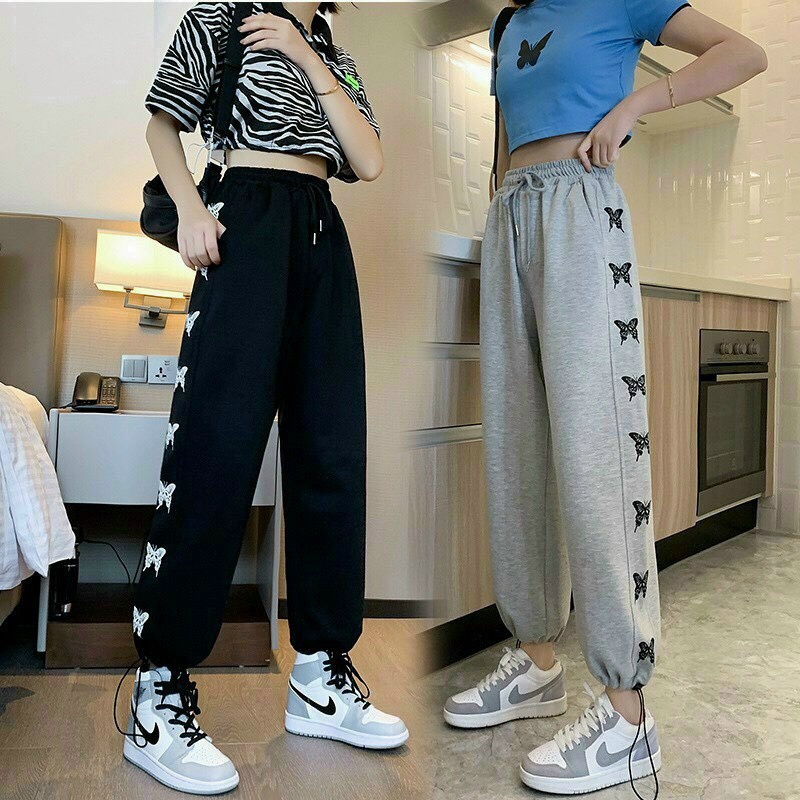 Quần Dài Nam Nữ Unisex Vải Nỉ 2 Line Cánh Bướm – Ausa House