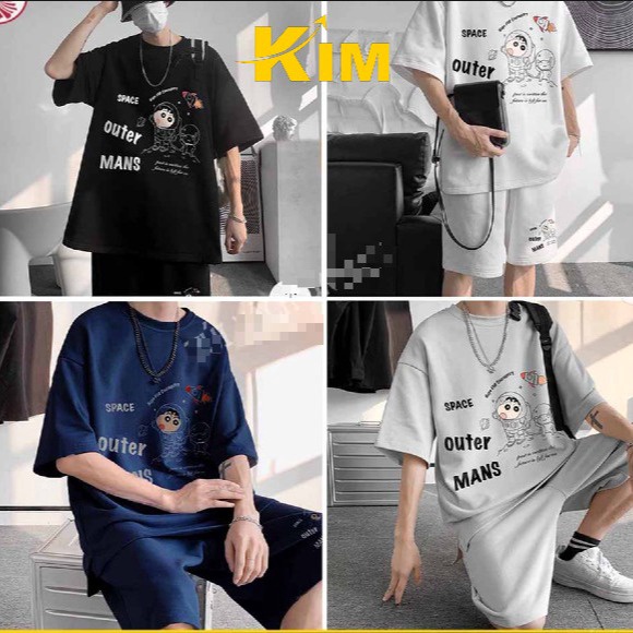 Bộ Quần áo Nam Cộc Tay Chất Vải Thun Mè Co Giãn 4 Chiều Outer Man – Kim