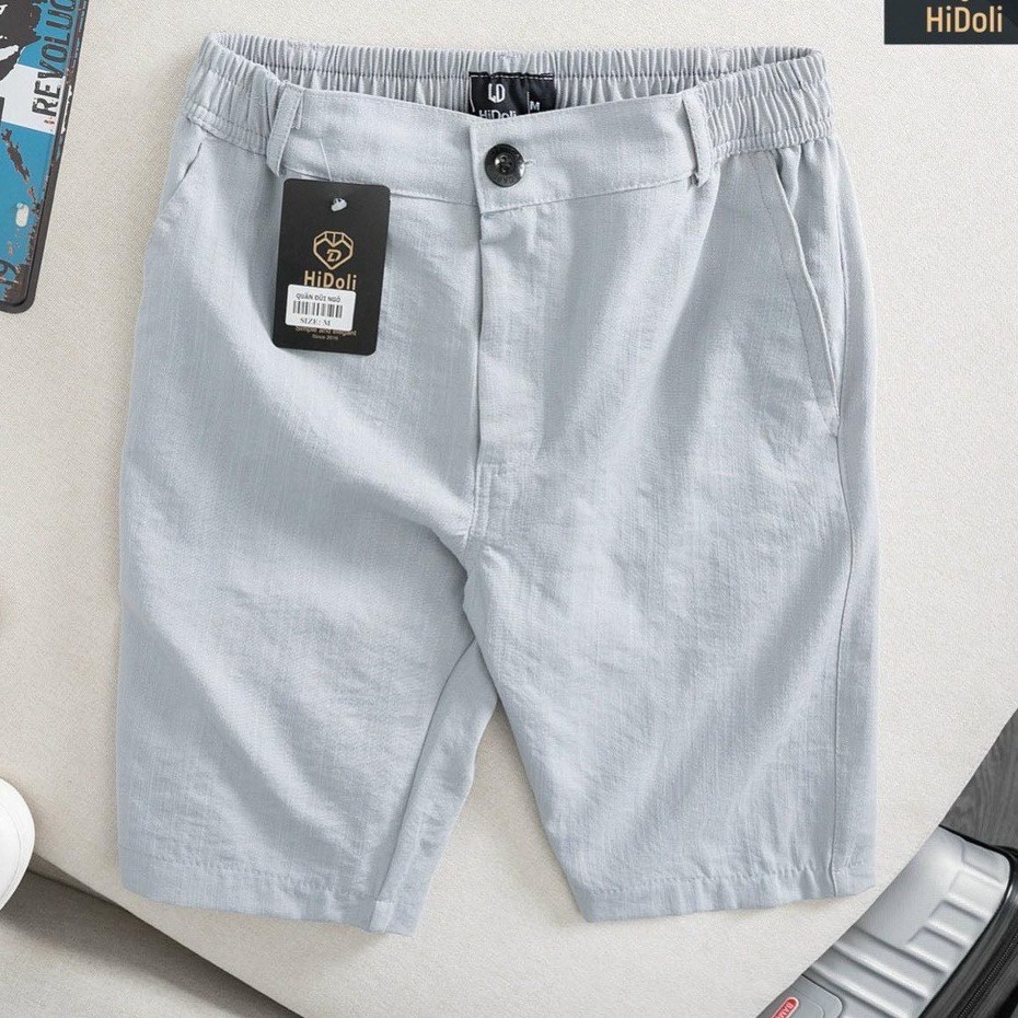 Quần Short, Quần Ngố Nam Chất Vải đũi Dày Dặn Cạp Cúc Co Giãn – Men’s Style