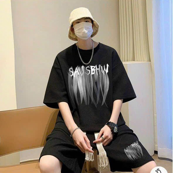 Bộ Quần áo Nam Mặc Nhà Mùa Hè Vải Thun Cotton Form Rộng Dày Dặn – Htm Fashion