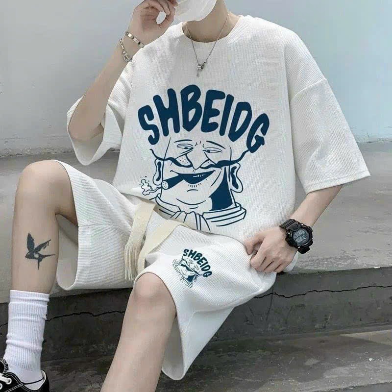Bộ đồ Nam Nữ Form Rộng In Họa Tiết Shbeiog Chất Liệu Cotton Co Giãn Thoáng Mát – Htm Fashion