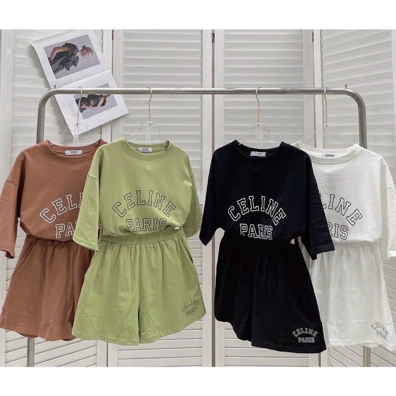 đồ Bộ Nữ, Set Bộ đùi Chất Cotton Form Rộng Co Giãn Thoáng Mát Freesize 65kg – Htm Fashion