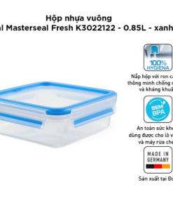 Hộp Nhựa Vuông Tefal Masterseal Fresh 0.85l Màu Xanh K3022122- Sht House
