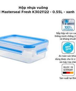 Hộp Nhựa Vuông Tefal Masterseal Fresh 0.55l Màu Xanh K3021122- Sht House