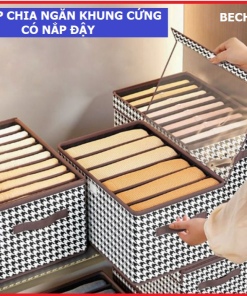 Hộp đựng Quần áo Chia Ngăn Khung Cứng 7 Ngăn, Có Nắp đậy Ctb581 – Bechip