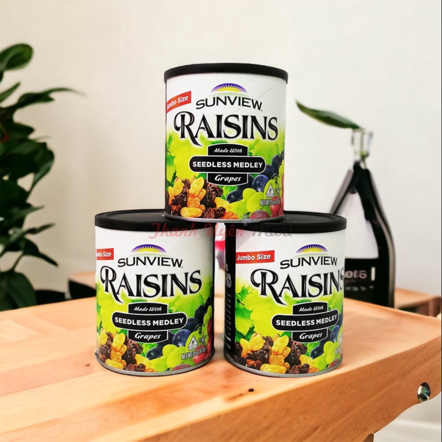 Nho Raisin Mỹ [lon đen 425g] – Mesu Store