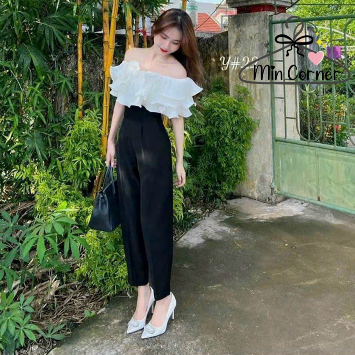 Quần Baggy Nữ Màu đen Cạp V Siêu Cao Mq34 – Min Corner