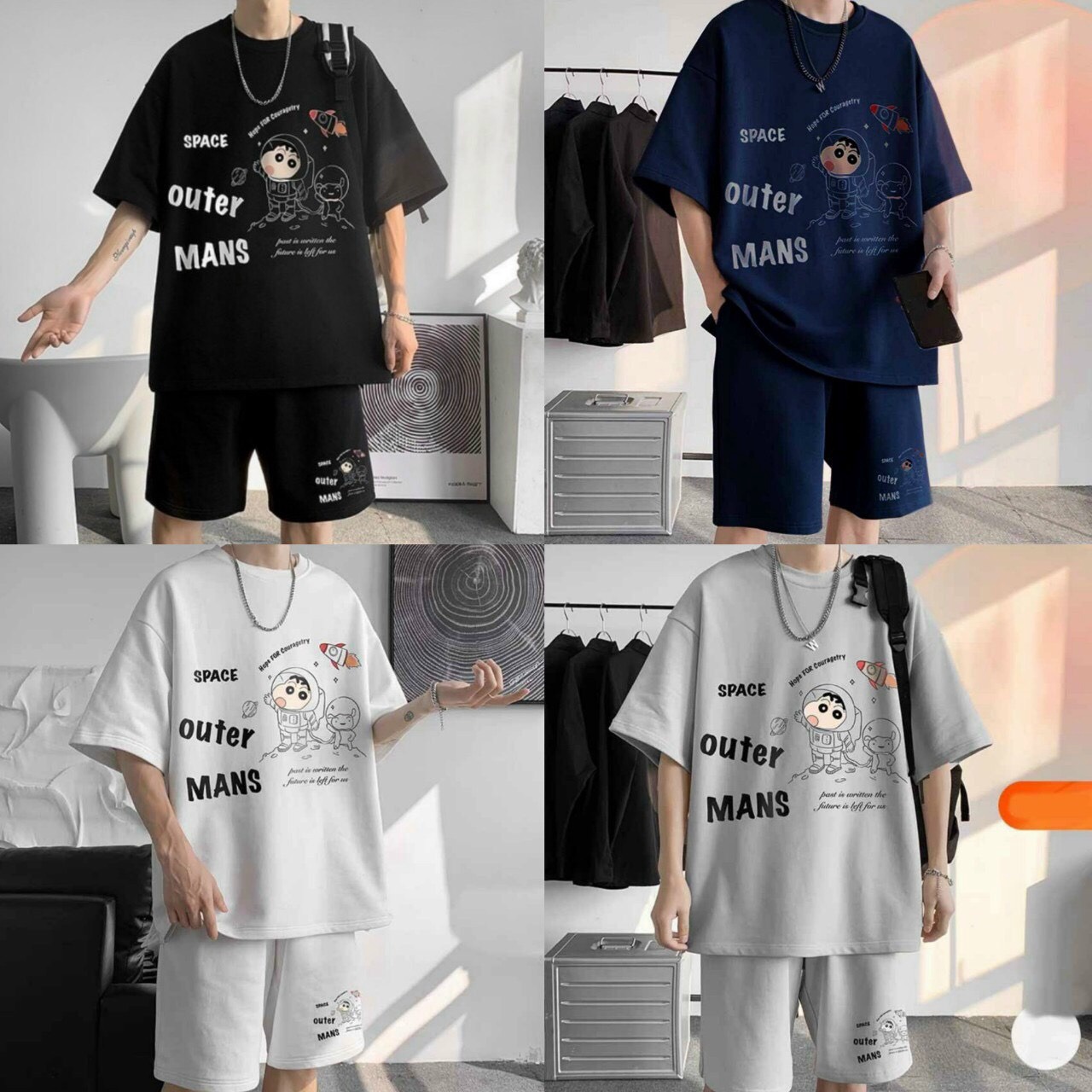 đồ Bộ Thể Thao Nam Nữ Unisex Shin Outer Space