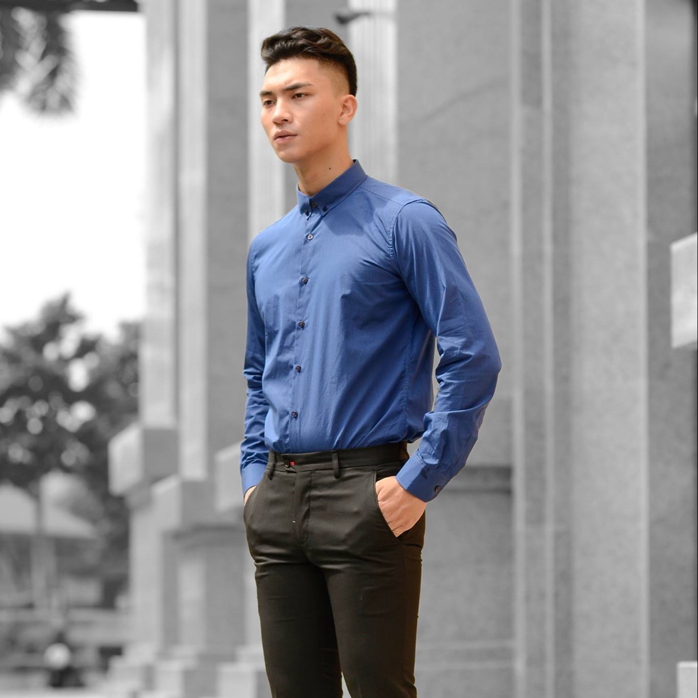 áo Sơ Mi Kẻ Sọc Nam Dài Tay Công Sở Slim Fit Stripe Button Down Shirt Chống Nhăn Trẻ Trung – Tuto5
