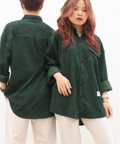 áo Sơ Mi Dài Tay Nam Nữ Dáng Rộng Cao Cấp Vải Nhung Tăm – Men’s Style