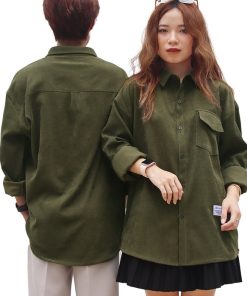 áo Sơ Mi Dài Tay Nam Nữ Dáng Rộng Cao Cấp Vải Nhung Tăm – Men’s Style