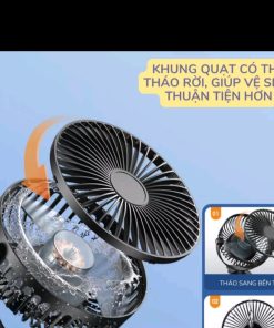 Quạt Kẹp Bàn, Du Lịch, Treo ô Tô Sạc Tích điện Xoay 720 độ – Hana Mart