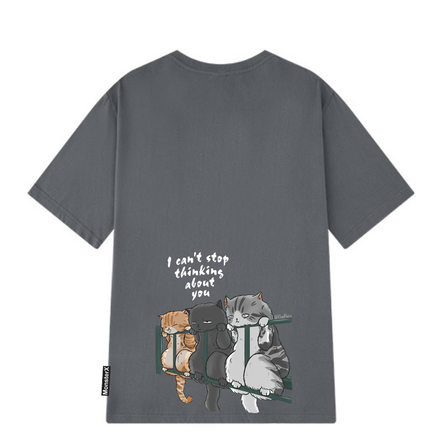 áo Thun Tay Lỡ Form Oversized Mèo Lan Can – Monster X Street