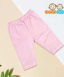 Quần Legging Lửng Trơn Bé Gái Cotton Xuất đẹp Mềm Mát Co Giãn Cho Bé 8 – 16kg