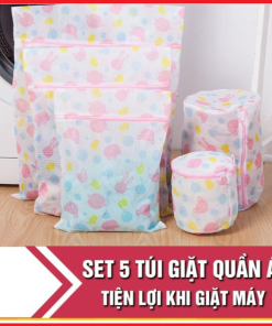 Set 5 Túi Lưới Giặt đồ Bảo Vệ Quần áo Khi Giặt Nhiều Kích Thước Ctb168 – Bechip