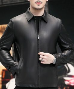áo Khoác Da Nam Lót Lông Có Cổ Phong Cách Lịch Lãm Ad33 – Phl