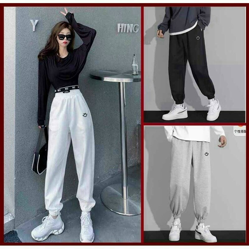 Quần Dài Jogger Nỉ Mỏng Nhẹ Nam Nữ Unisex Mặt Cười – Ausa House