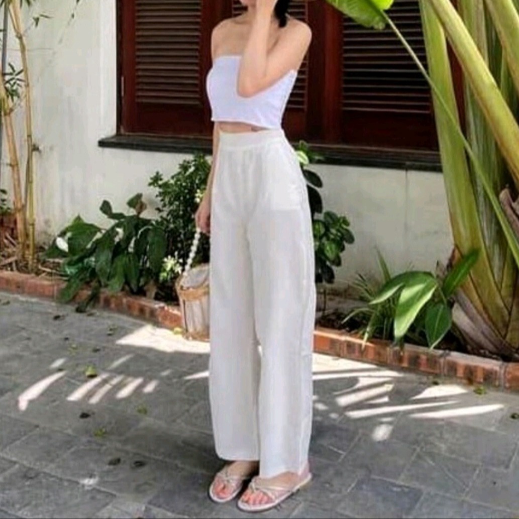 Quần Kaki Trắng Chất Kaki Mềm Nữ