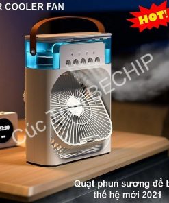 Quạt điều Hòa Phun Sương, Quạt điều Hòa Hơi Nước để Bàn Kèm đèn Led 7 Màu Ctb196 – Bechip