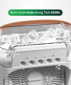 Quạt điều Hòa Phun Sương, Quạt điều Hòa Hơi Nước để Bàn Kèm đèn Led 7 Màu Ctb196 – Bechip